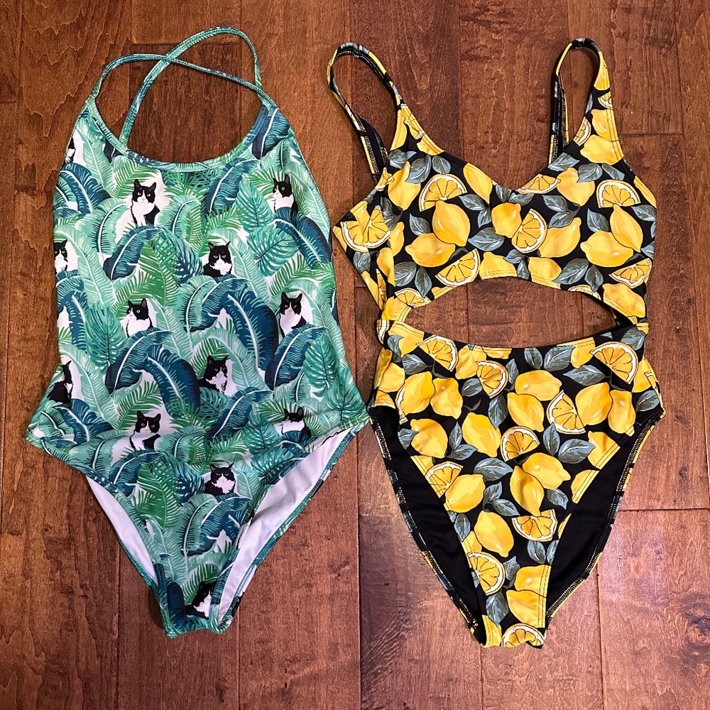 Hollister and Velvet Sphynx One Piece Bathing Suit Lot Size Small